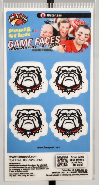 UGA Waterless Face Tattoos