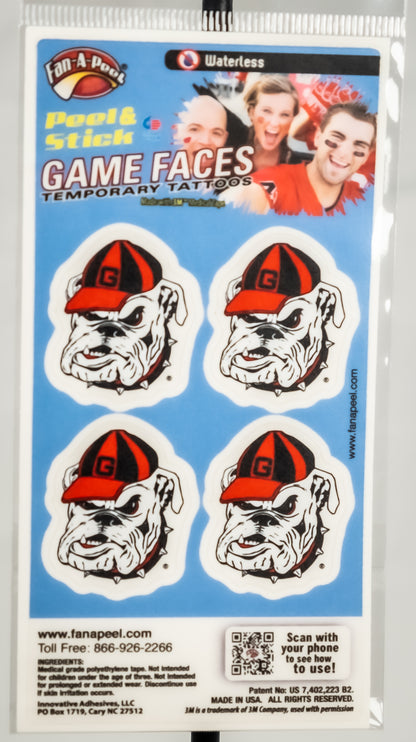 UGA Waterless Face Tattoos