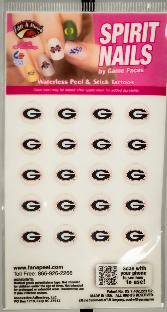 UGA Nail Peel & Stick Tattoo