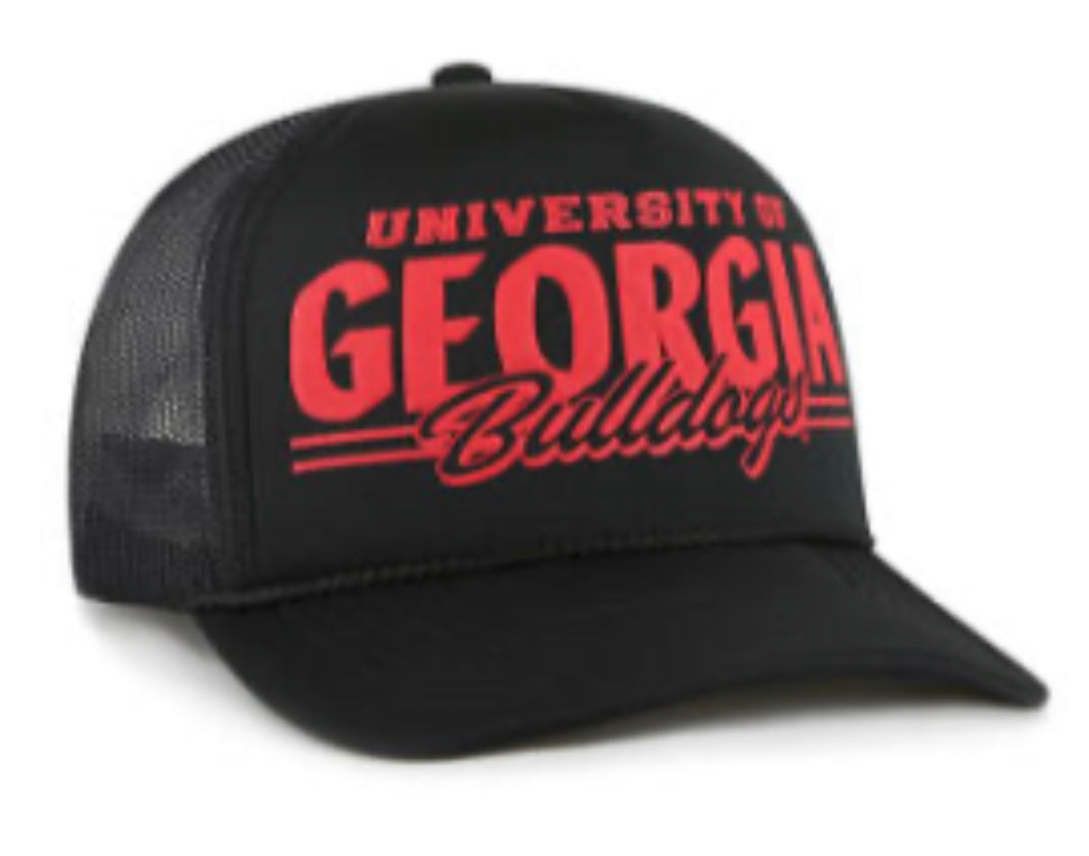 UGA '47 Brand Black Treadway Trucker Hat