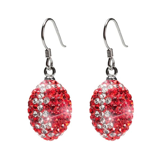 UGA Crystal Football Earrings