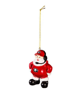 UGA Santa with Headset Ornament