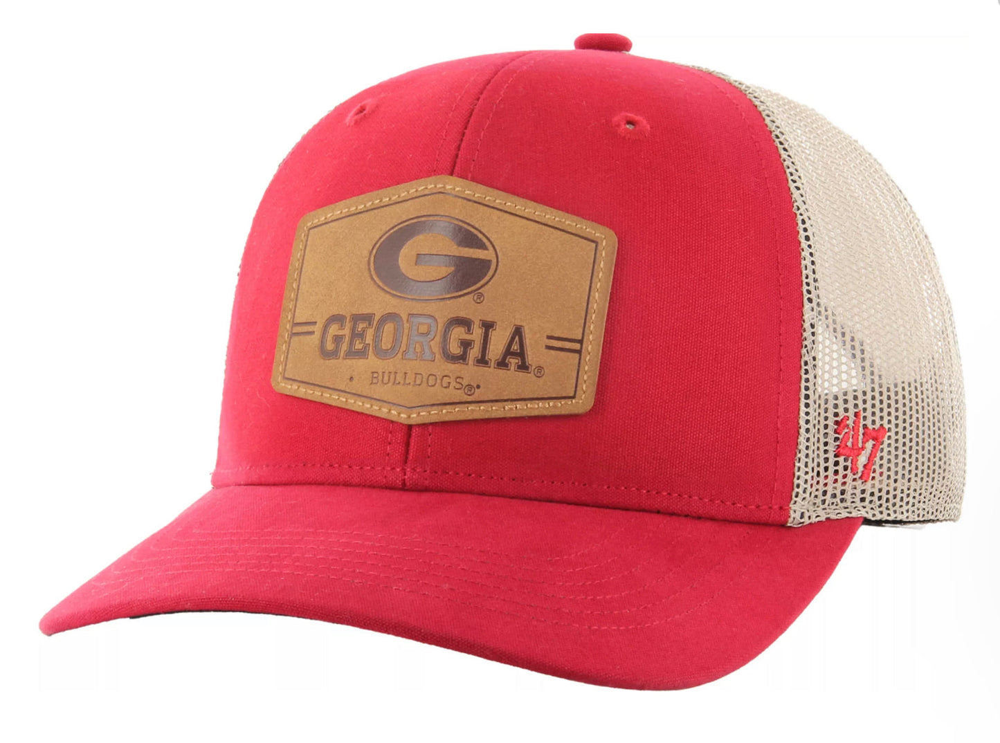 UGA '47 Brand Leather Patch Trucker Hat