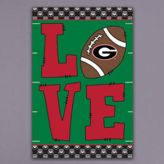 UGA "LOVE" Garden Flag