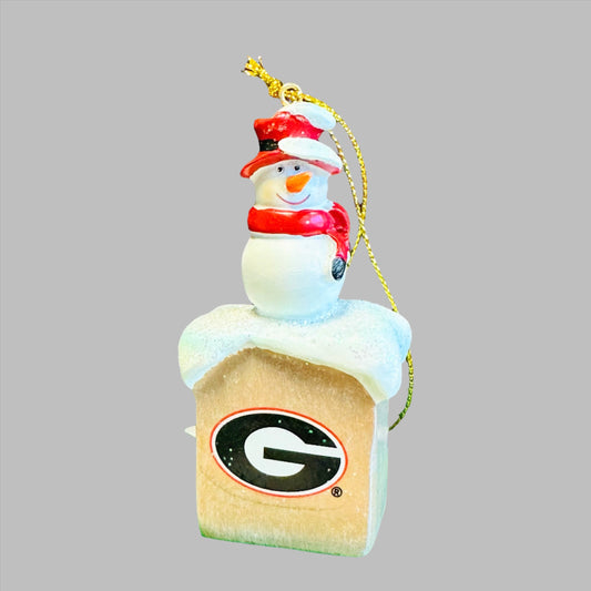 UGA Snowman Super G Ornament