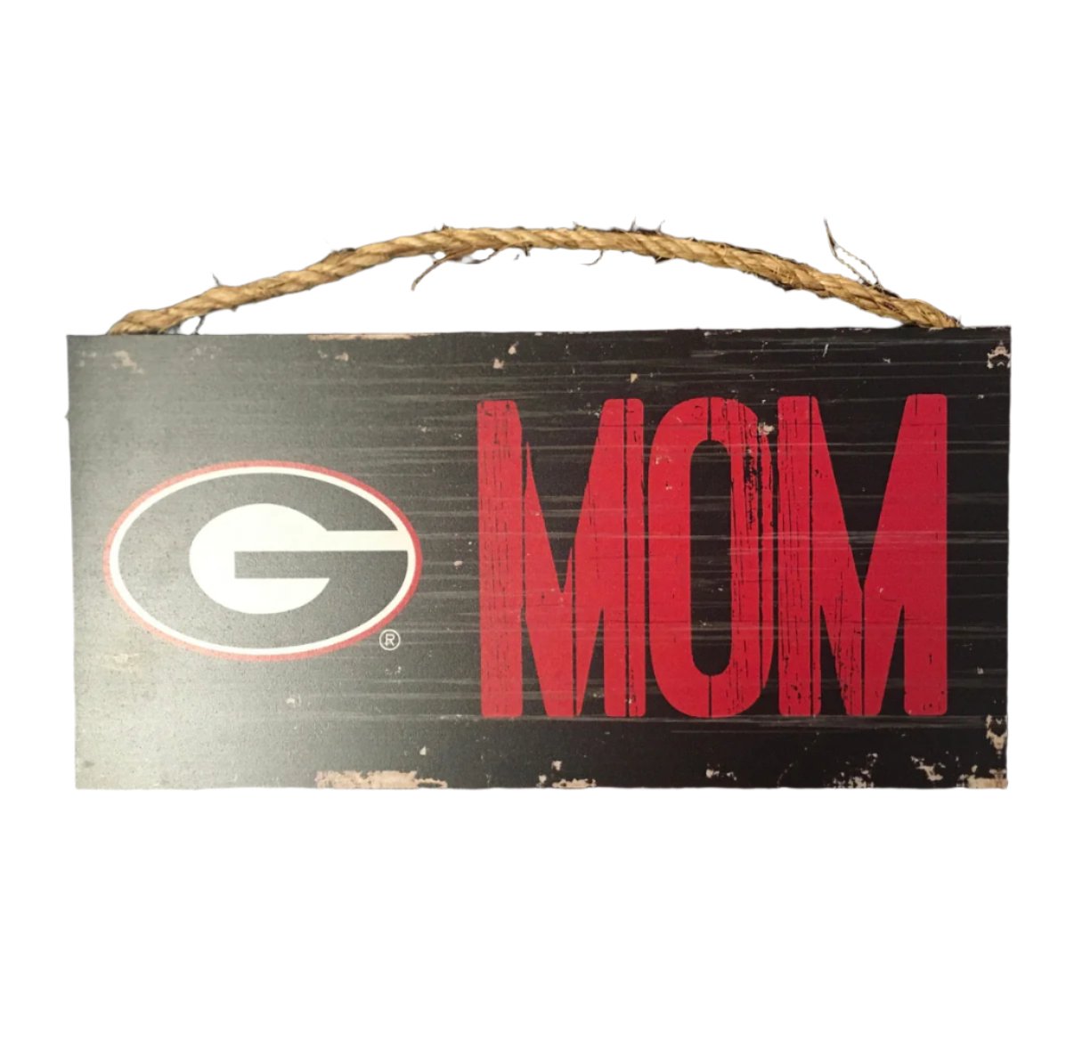 UGA Wooden "MOM" Wall Sign