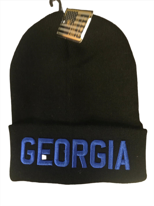 UGA Beanie Black with GEORGIA Block Letters