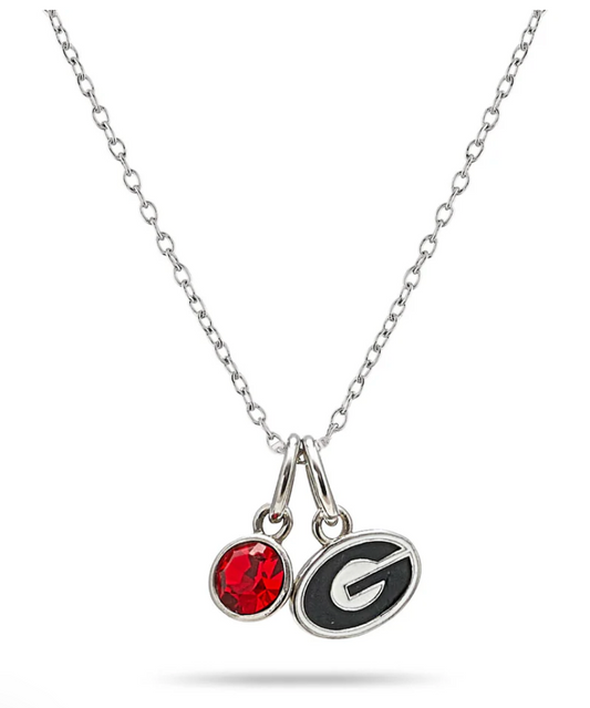 UGA Super G & Red Stone Necklace