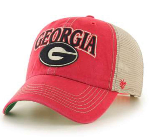 UGA '47 Brand Georgia Red & Khaki Clean Up Hat