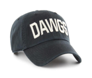 UGA '47 Brand DAWGS Black Finley Clean Up Hat