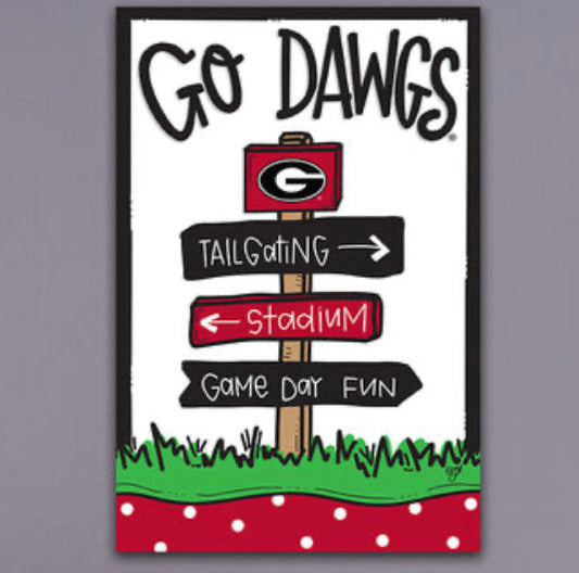 UGA "Go Dawgs" Directionals Garden Flag