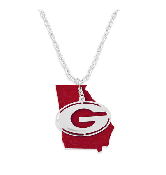 UGA Super G State Shape Necklace