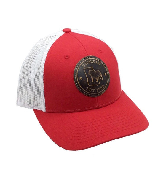 UGA Leather Patch Hat/Red