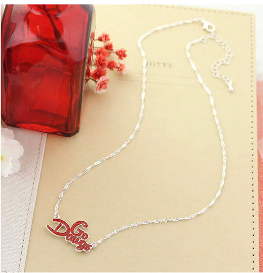 UGA Crystal "Go Dawgs" Necklace