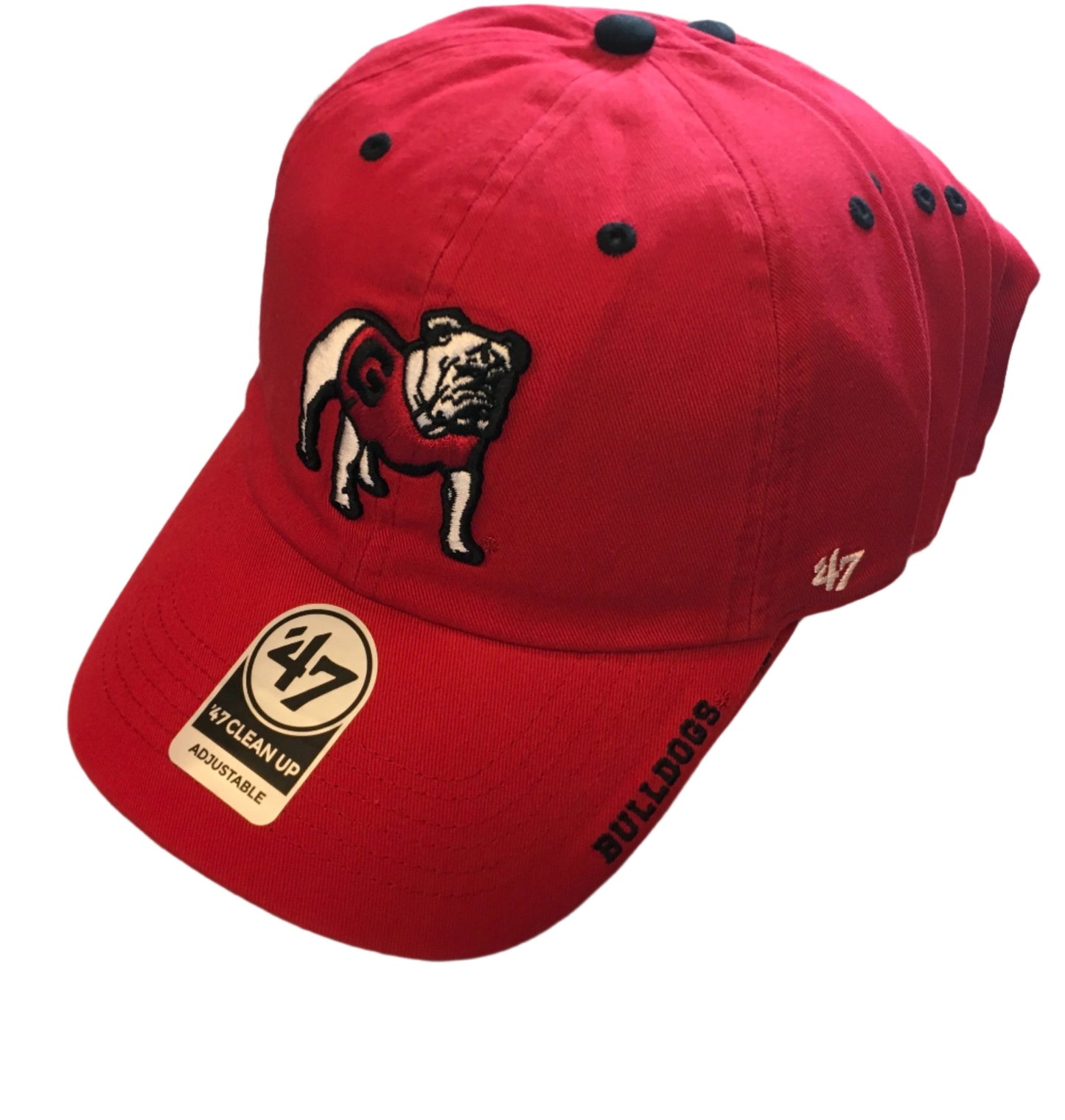 UGA '47 Brand Red Standing Dog/Bulldogs Clean Up Hat