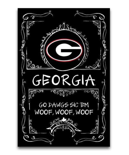 UGA Super G Chalkboard Garden Flag