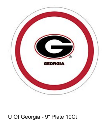 UGA Plates - Party, Tailgate, Graduation.