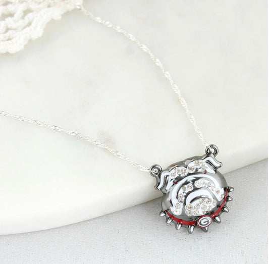 UGA Crystal New Dawg Necklace