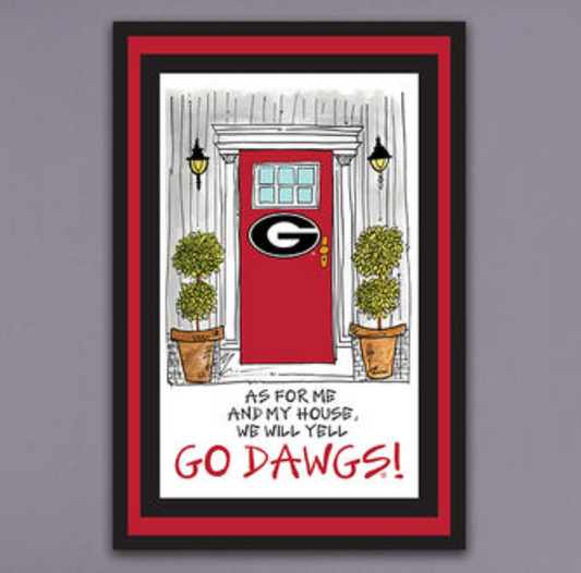 UGA "We Yell Go Dawgs" Front Door/Super G Garden Flag