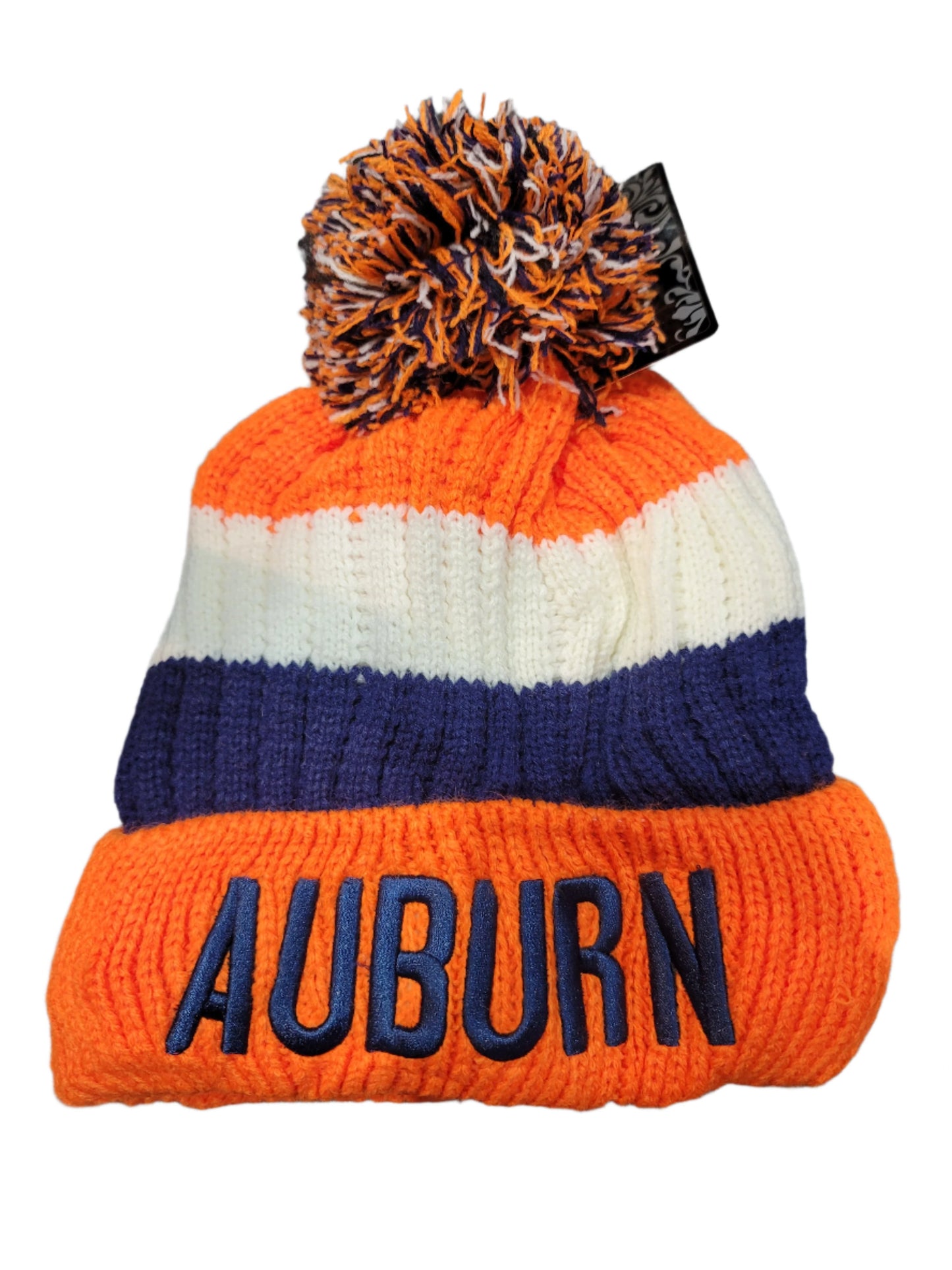 AUB Auburn Beanie with Pom