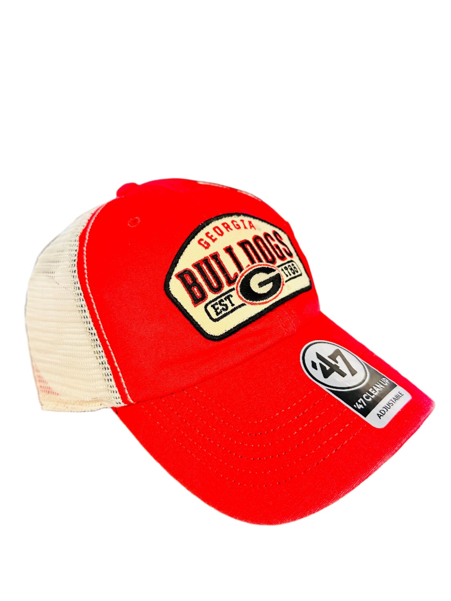 UGA '47 Brand Red Clean Up Hat With Bulldogs Patch