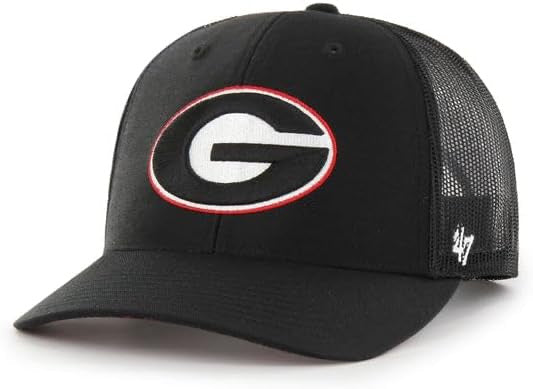 UGA '47 Brand Black Super G with Black Mesh Trucker Hat