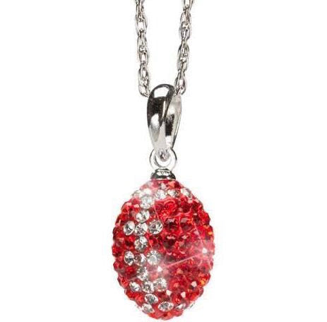 UGA Red Crystal Football Necklace