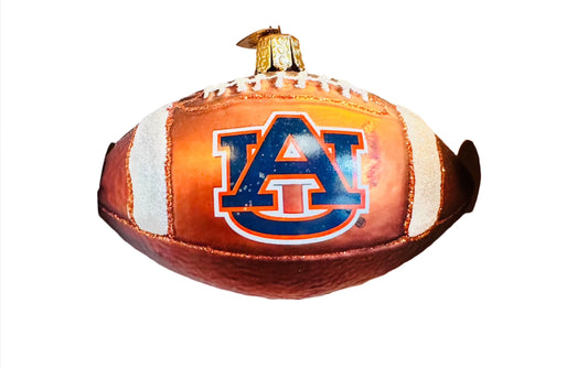 AUB Glass Football Ornament