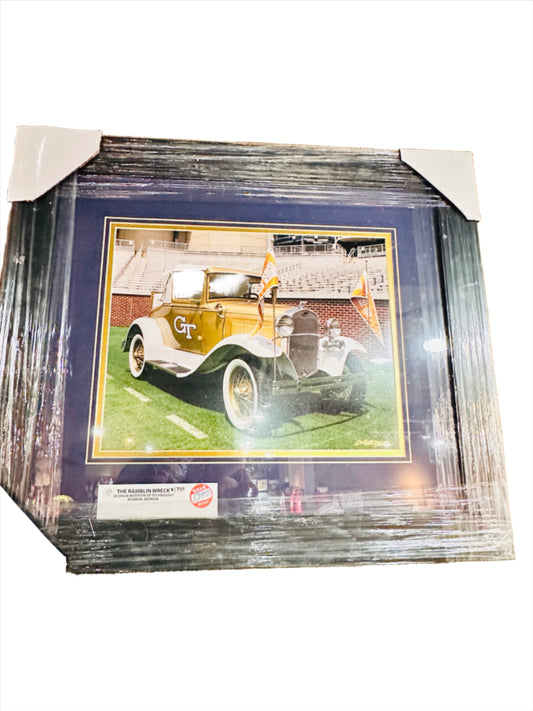 GT framed and matted Ramblin Wreck Photo