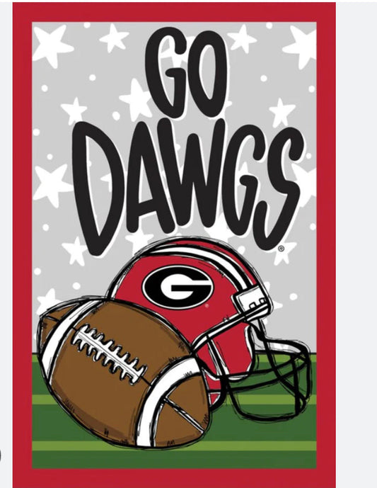 UGA "Go Dawgs" Helmet Garden Flag