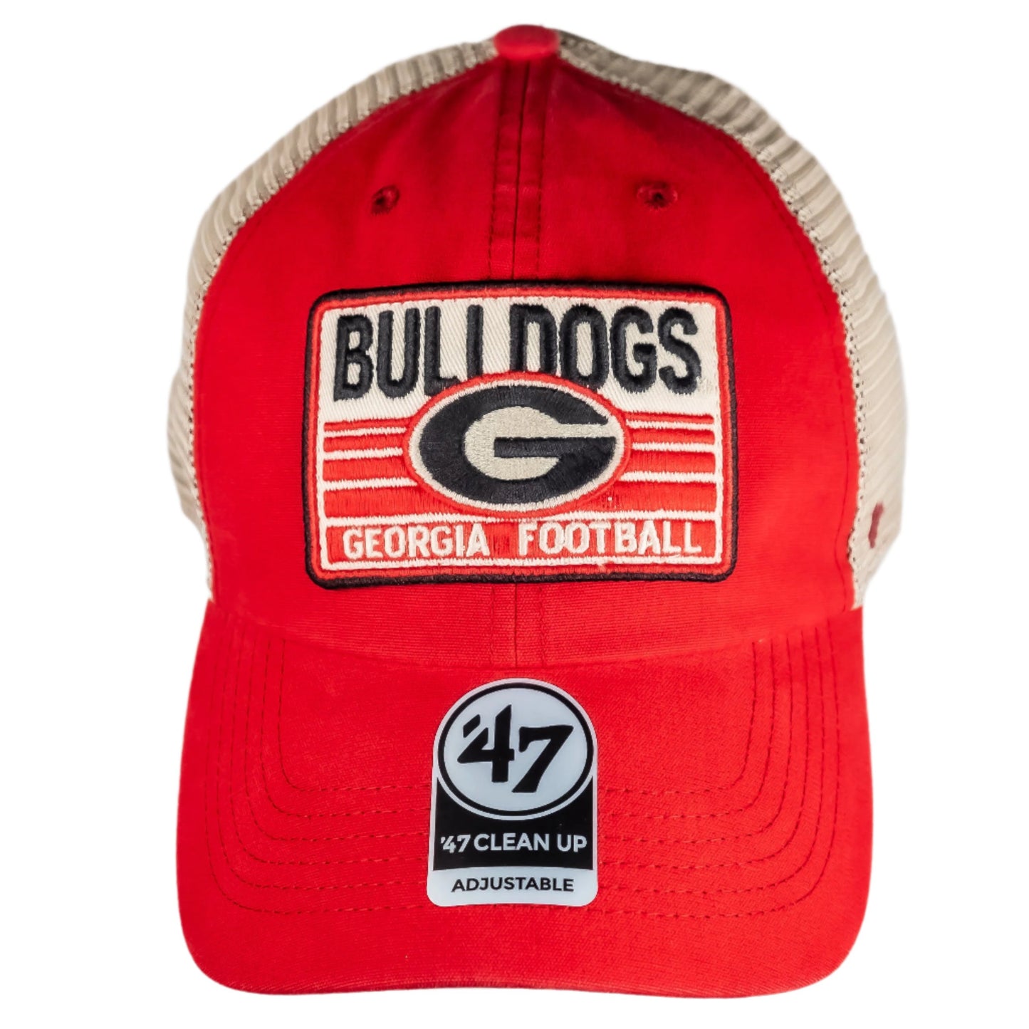 UGA '47 Brand Red Clean Up Hat With Bulldogs/GA Football Patch