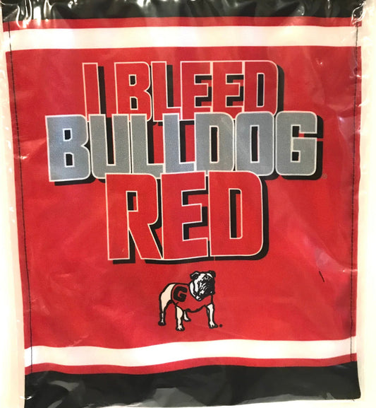 UGA "I Bleed Bulldog Red" Garden Flag