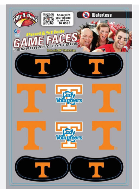 UTN Vols Face Tattoo