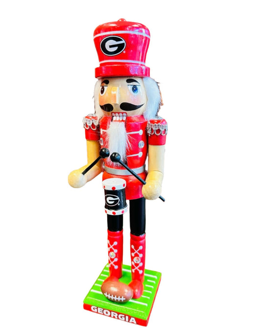 UGA Drummer Nutcracker 12"