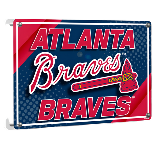 ATL Braves LED Rectangle Desk Sign