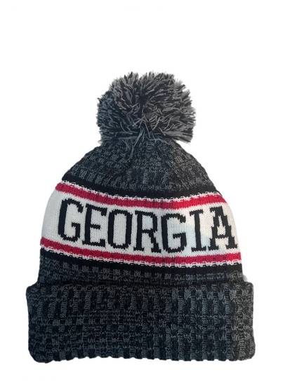 UGA Heather Beanie w Pom