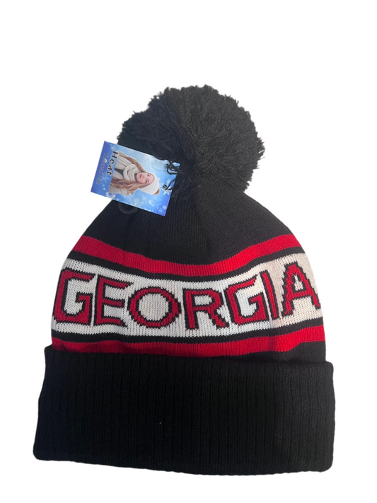 UGA Beanie Solid GEORGIA w Pom