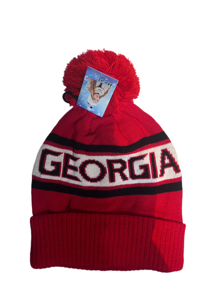 UGA Beanie Solid GEORGIA w Pom