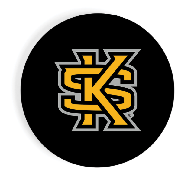 Kansas State Wildcatswith 1960 logo native stone coaster.