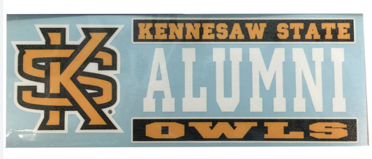 KSU "ALUMNI" Rectangle Decal