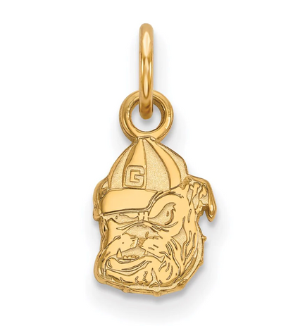 UGA 14k Gold & Sterling Silver Old Dog Pendant