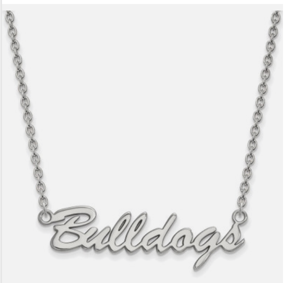 UGA 14k Gold & Sterling Silver "Bulldogs" Necklace