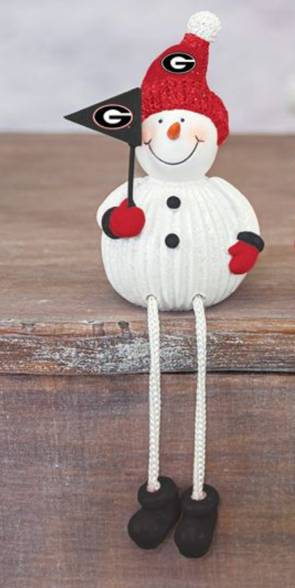 UGA Resin Dangle Leg Snowman