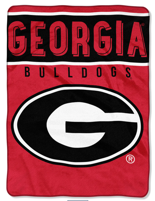 UGA 60" X 80" Raschel Throw Blanket