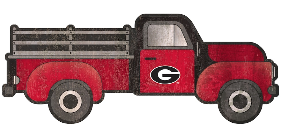 UGA Wooden Truck Wall Sign