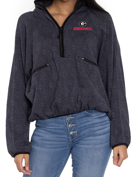 UGA Women's "Melissa" 1/4 Zip Pullover Sweatshirt