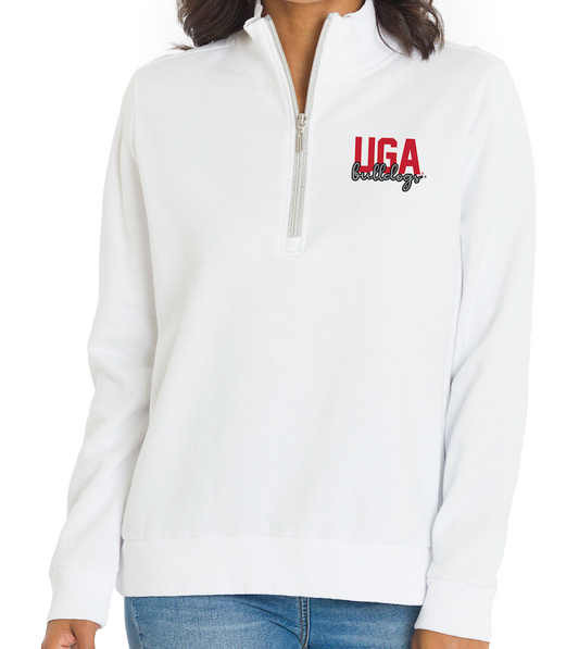 UGA Women's "Quinn" 1/4 Zip Sweatshirt