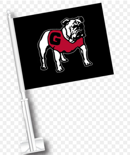 UGA Standing Dog Car Flag