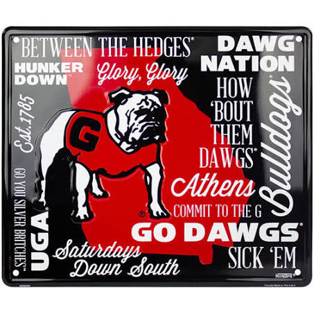 UGA Metal Wall Sign