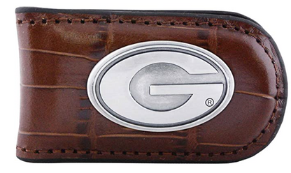 UGA Money Clip Leather